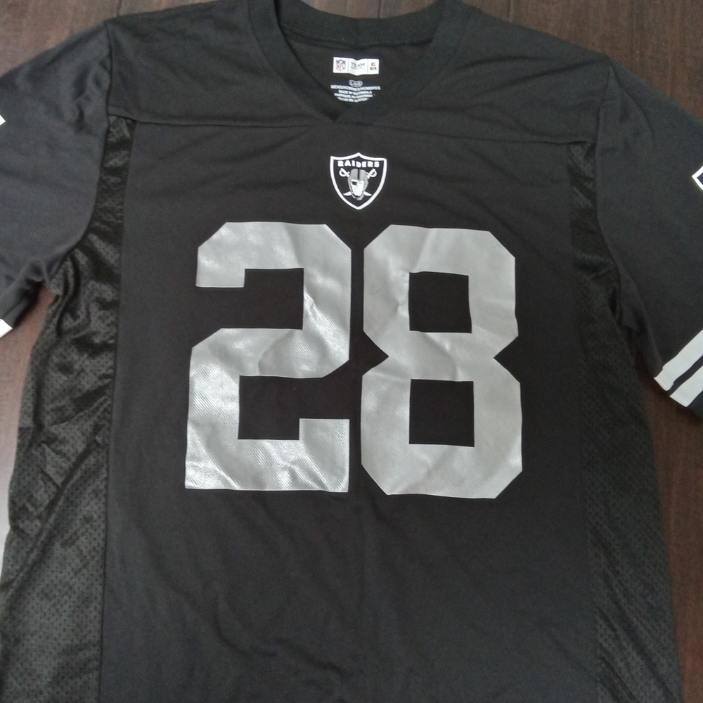 NFL size large Raiders and Rams jerseys